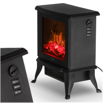 Adler Electric Fireplace | AD 7754 | Ceramic | 1800 W | Number of power levels 2 | Black Adler Electric Fireplace | AD 7754 | Ceramic | 1800 W | Number of power levels 2 | Black