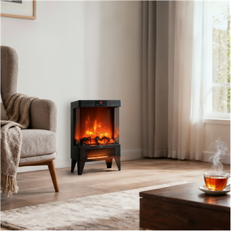 Adler LED electric fireplace with remote control | AD 7755 | Ceramic Heater | 2000 W | Number of power levels 2 | Black Adler LED electric fireplace with remote control | AD 7755 | Ceramic Heater | 2000 W | Number of power levels 2 | Black