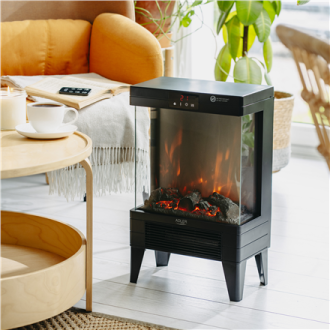 Adler LED electric fireplace with remote control | AD 7755 | Ceramic Heater | 2000 W | Number of power levels 2 | Black Adler LED electric fireplace with remote control | AD 7755 | Ceramic Heater | 2000 W | Number of power levels 2 | Black