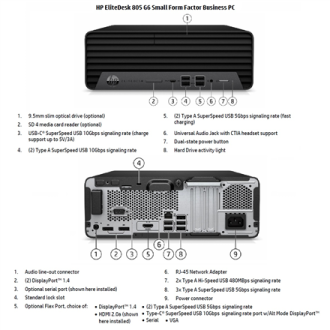 HP Renewed Grade B | EliteDesk 805 G6 SFF | AMD Ryzen 5 PRO | 16 GB | SSD | 256 GB | AMD Radeon Graphics | Windows 11 Pro HP Renewed Grade B | EliteDesk 805 G6 SFF | AMD Ryzen 5 PRO | 16 GB | SSD | 256 GB | AMD Radeon Graphics | Windows 11 Pro