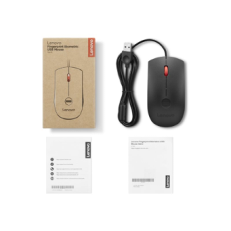Lenovo Fingerprint Biometric USB Mouse Gen3 | Wired | USB-A | Black/Red Lenovo Fingerprint Biometric USB Mouse Gen3 | Wired | USB-A | Black/Red