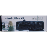 SALE OUT. Gembird KBS-UO4-01 Multimedia office set, black, US-Layout | SALE OUT. | Gembird 4-in-1 Multimedia office set | KBS-UO 