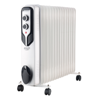 Adler | Oil-Filled Radiator | AD 7819 | Oil Filled Radiator | 2500 W | Number of power levels 3 | White Adler | Oil-Filled Radiator | AD 7819 | Oil Filled Radiator | 2500 W | Number of power levels 3 | White
