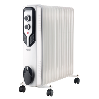 Adler | Oil-Filled Radiator | AD 7818 | Oil Filled Radiator | 2500 W | Number of power levels 3 | White Adler | Oil-Filled Radiator | AD 7818 | Oil Filled Radiator | 2500 W | Number of power levels 3 | White