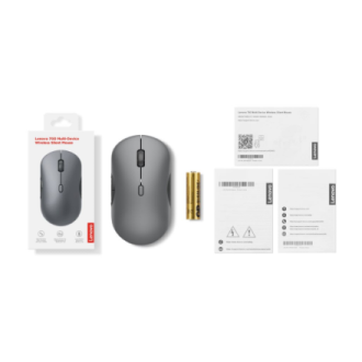 Lenovo | 700 Multi-Device Wireless Silent Mouse | Wireless | 2.4G, Bluetooth 5.3 | Luna Grey Lenovo | 700 Multi-Device Wireless Silent Mouse | Wireless | 2.4G, Bluetooth 5.3 | Luna Grey