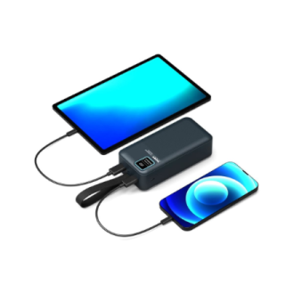 PORT CONNECT External USB-C battery integrated lamp | 30000 mAh | Blue PORT CONNECT External USB-C battery integrated lamp | 30000 mAh | Blue