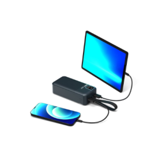 PORT CONNECT External USB-C battery integrated lamp | 30000 mAh | Blue PORT CONNECT External USB-C battery integrated lamp | 30000 mAh | Blue