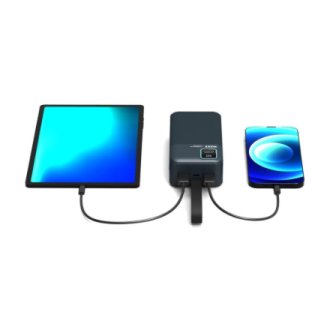 PORT CONNECT External USB-C battery integrated lamp | 30000 mAh | Blue PORT CONNECT External USB-C battery integrated lamp | 30000 mAh | Blue