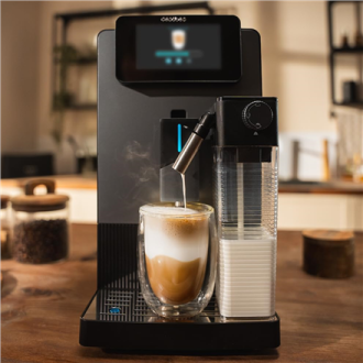 Cecotec Coffee machine | Cremmaet Latte Touch | Pump pressure 19 bar | Built-in milk frother | Super-automatic | Black | 1500 W