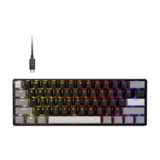 CORSAIR CLIPPER PRO MINI 60 Hall Effect Gaming Keyboard, Backlit RGB LED, CORSAIR MGX Core, Black PBT DS Keycaps | Corsair CORSAIR CLIPPER PRO MINI 60 Hall Effect Gaming Keyboard, Backlit RGB LED, CORSAIR MGX Core, Black PBT DS Keycaps | Corsair