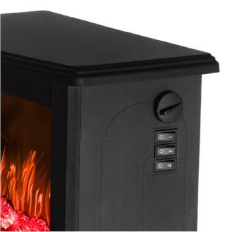 Adler Electric Fireplace | AD 7754 | Ceramic | 1800 W | Number of power levels 2 | Black Adler Electric Fireplace | AD 7754 | Ceramic | 1800 W | Number of power levels 2 | Black