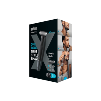 Braun Face and Body Hair trimmer | XT5300 Series XT5 | Cordless | Wet & Dry | Number of length steps 6 | Black/Silver Braun Face and Body Hair trimmer | XT5300 Series XT5 | Cordless | Wet & Dry | Number of length steps 6 | Black/Silver
