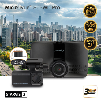 Mio Front & Rear Dual Dash Cam with HDR | MiVue 803WD Pro | GPS | Wi-Fi Mio Front & Rear Dual Dash Cam with HDR | MiVue 803WD Pro | GPS | Wi-Fi