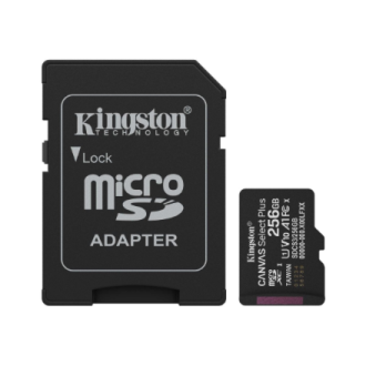 Kingston Canvas Select Plus | 256 GB | microSD | Flash memory class Class 10, UHS-I, U1/U3, video class 10/30, A1 Kingston Canvas Select Plus | 256 GB | microSD | Flash memory class Class 10, UHS-I, U1/U3, video class 10/30, A1
