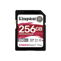 Kingston | Canvas React Plus | 256 GB | SD | Flash memory class 10 Kingston | Canvas React Plus | 256 GB | SD | Flash memory class 10
