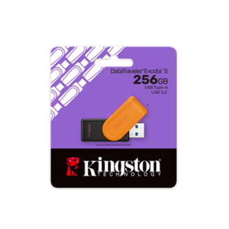 Kingston USB Flash Drive | DataTraveler Exodia S | 256 GB | USB Type-A | Black/Orange Kingston USB Flash Drive | DataTraveler Exodia S | 256 GB | USB Type-A | Black/Orange