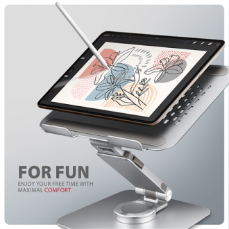 AXAGON Desk Mount | STND-LR stand with 360 rotation for laptops and tablets | Adjustable Height, Angle | 10-17.3 AXAGON Desk Mount | STND-LR stand with 360 rotation for laptops and tablets | Adjustable Height, Angle | 10-17.3