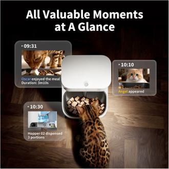 PETKIT YumShare Dual-hopper 2 Automatic Feeder with Camera | Capacity 5 L | Material ABS, 304 stainless steel | White PETKIT YumShare Dual-hopper 2 Automatic Feeder with Camera | Capacity 5 L | Material ABS, 304 stainless steel | White