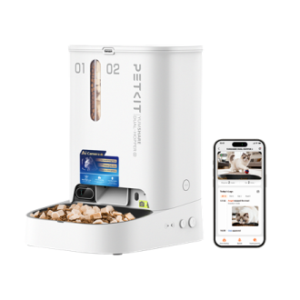 PETKIT YumShare Dual-hopper 2 Automatic Feeder with Camera | Capacity 5 L | Material ABS, 304 stainless steel | White PETKIT YumShare Dual-hopper 2 Automatic Feeder with Camera | Capacity 5 L | Material ABS, 304 stainless steel | White