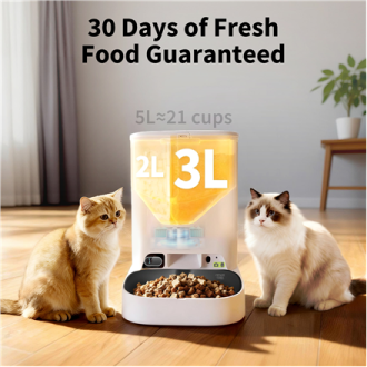PETKIT YumShare Dual-hopper 2 Automatic Feeder with Camera | Capacity 5 L | Material ABS, 304 stainless steel | White PETKIT YumShare Dual-hopper 2 Automatic Feeder with Camera | Capacity 5 L | Material ABS, 304 stainless steel | White