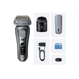 Braun Shaver | Series 9 Pro+ 9675cc | Operating time (max) 60 min | Wet & Dry | Lithium Ion | Grey Braun Shaver | Series 9 Pro+ 9675cc | Operating time (max) 60 min | Wet & Dry | Lithium Ion | Grey