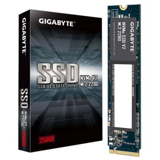 Gigabyte SSD | 256 GB | SSD form factor M.2 2280 | Solid-state drive interface PCIe 3.0 x4 NVMe | Read speed 3200 MB/s | Write s Gigabyte SSD | 256 GB | SSD form factor M.2 2280 | Solid-state drive interface PCIe 3.0 x4 NVMe | Read speed 3200 MB/s | Write s