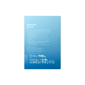 Samsung 990 | 2000 GB | SSD form factor M.2 2280 | Solid-state drive interface PCIe 4.0 x4 NVMe | Read speed 7250 MB/s | Write s Samsung 990 | 2000 GB | SSD form factor M.2 2280 | Solid-state drive interface PCIe 4.0 x4 NVMe | Read speed 7250 MB/s | Write s