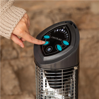 Cecotec ReadyWarm 1000 Power Tower | Halogen Heater | 1000 W | Number of power levels 2 | Black | IP55 Cecotec ReadyWarm 1000 Power Tower | Halogen Heater | 1000 W | Number of power levels 2 | Black | IP55