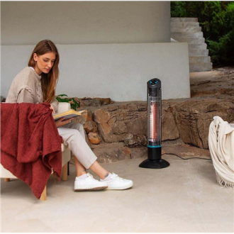 Cecotec ReadyWarm 1000 Power Tower | Halogen Heater | 1000 W | Number of power levels 2 | Black | IP55 Cecotec ReadyWarm 1000 Power Tower | Halogen Heater | 1000 W | Number of power levels 2 | Black | IP55