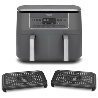 NINJA Double hot air fryer | DZ300EU | Power 2400 W | Capacity 7.6 L | Grey NINJA Double hot air fryer | DZ300EU | Power 2400 W | Capacity 7.6 L | Grey