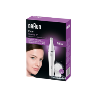 Braun Face Facial Epilator and Brush | SE810 | Number of power levels 1 | Wet & Dry | White/Silver Braun Face Facial Epilator and Brush | SE810 | Number of power levels 1 | Wet & Dry | White/Silver