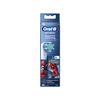 Oral-B Replacement Toothbrush Heads | EB10 4 refill Spiderman | Heads | For kids | Number of brush heads included 4 Oral-B Replacement Toothbrush Heads | EB10 4 refill Spiderman | Heads | For kids | Number of brush heads included 4