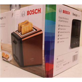SALE OUT. Bosch TAT4P429 DesignLine Toaster, 970 W, 2 slots, Copper | SALE OUT. | Bosch DesignLine Toaster | TAT4P429 | Power 97 SALE OUT. Bosch TAT4P429 DesignLine Toaster, 970 W, 2 slots, Copper | SALE OUT. | Bosch DesignLine Toaster | TAT4P429 | Power 97