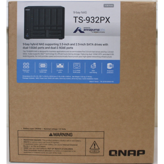SALE OUT. | QNAP 9-Bay QTS NAS | TS-932PX-4G | Up to 9 HDD/SSD Hot-Swap | AnnapurnaLabs Alpine | AL324 ARM Cortex-A57 Quad-Core 