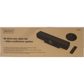 SALE OUT. | Digitus 4K All-in-One Video Bar Pro Video Conference System | DS-55580 | DEMO | 24 month(s) SALE OUT. | Digitus 4K All-in-One Video Bar Pro Video Conference System | DS-55580 | DEMO | 24 month(s)