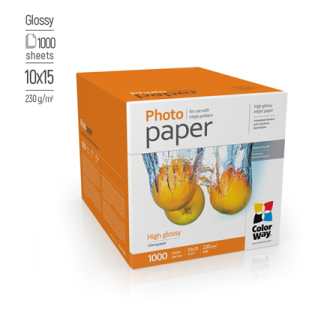 ColorWay Photo Paper, 1000 sheets | High Glossy | 230 g/m | 10x15 ColorWay Photo Paper, 1000 sheets | High Glossy | 230 g/m | 10x15