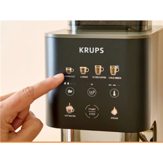 Krups | Coffee Maker | SA403BE0 Crush Experience | Pump pressure 15 bar | Built-in milk frother | Automatic | Black/Silver | 137 Krups | Coffee Maker | SA403BE0 Crush Experience | Pump pressure 15 bar | Built-in milk frother | Automatic | Black/Silver | 137
