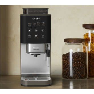 Krups | Coffee Maker | SA403BE0 Crush Experience | Pump pressure 15 bar | Built-in milk frother | Automatic | Black/Silver | 137 Krups | Coffee Maker | SA403BE0 Crush Experience | Pump pressure 15 bar | Built-in milk frother | Automatic | Black/Silver | 137