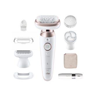 Braun Epilator | SES9-360 Silk pil 9 Flex 3D | Operating time (max) 50 min | Number of power levels 1 | Wet & Dry | White/Rose