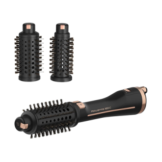 Rowenta | Styling Hair Brush | CF9620 | Temperature (max) 80 C | Number of heating levels 3 | Black/Gold Rose Rowenta | Styling Hair Brush | CF9620 | Temperature (max) 80 C | Number of heating levels 3 | Black/Gold Rose