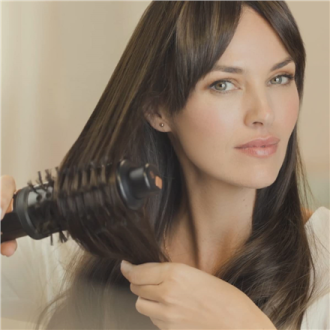 Rowenta | Styling Hair Brush | CF9620 | Temperature (max) 80 C | Number of heating levels 3 | Black/Gold Rose Rowenta | Styling Hair Brush | CF9620 | Temperature (max) 80 C | Number of heating levels 3 | Black/Gold Rose