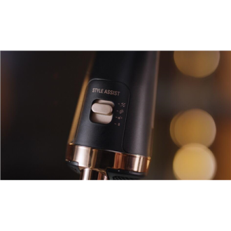 Rowenta | Styling Hair Brush | CF9620 | Temperature (max) 80 C | Number of heating levels 3 | Black/Gold Rose Rowenta | Styling Hair Brush | CF9620 | Temperature (max) 80 C | Number of heating levels 3 | Black/Gold Rose