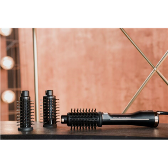Rowenta | Styling Hair Brush | CF9620 | Temperature (max) 80 C | Number of heating levels 3 | Black/Gold Rose Rowenta | Styling Hair Brush | CF9620 | Temperature (max) 80 C | Number of heating levels 3 | Black/Gold Rose