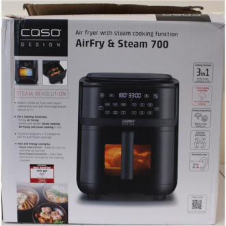 SALE OUT. Caso Steam & AirFry 700 Air fryer with Steam function, 1700 W, Capacity 7 L, Black | Caso | Air Fryer with Steam Funct SALE OUT. Caso Steam & AirFry 700 Air fryer with Steam function, 1700 W, Capacity 7 L, Black | Caso | Air Fryer with Steam Funct