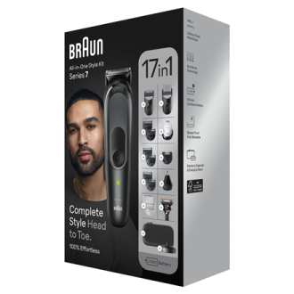 Braun | 17-in-1 Multi-grooming Style Kit | MGK7491 | Cordless | Number of length steps 13 | Grey