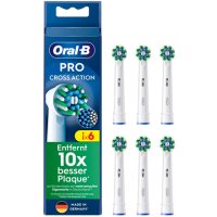 Oral-B Pro Cross Action Replaceable Toothbrush Heads, 6-pack, White Oral-B Pro Cross Action Replaceable Toothbrush Heads, 6-pack, White