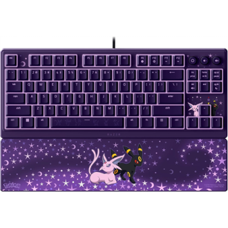 Razer Ornata V3 Tenkeyless | Gaming keyboard | Wired | US | Razer Mecha-Membrane Switches | Wrist Rest | Pok mon Espeon/Umbreon 