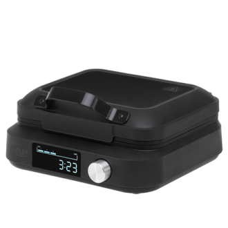 Adler Waffle Maker with LED Display | AD 3087 | 2200 W | Number of pastry 2 | Belgium | Black Adler Waffle Maker with LED Display | AD 3087 | 2200 W | Number of pastry 2 | Belgium | Black