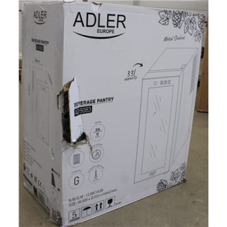 SALE OUT. Adler | Beverage Pantry | AD 8083 | Energy efficiency class G | Free standing | Bottles capacity 12 | Black | DAMAGED SALE OUT. Adler | Beverage Pantry | AD 8083 | Energy efficiency class G | Free standing | Bottles capacity 12 | Black | DAMAGED