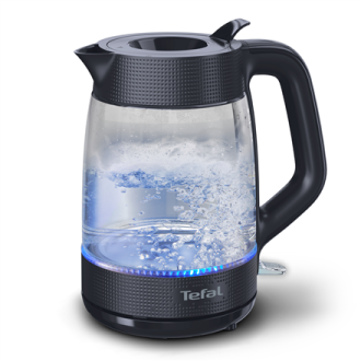 TEFAL Kettle | KO2G08E0 | 2000 W | Electric | 1.7 L | Heat-resistant glass | 360 rotational base | Black/Transparent TEFAL Kettle | KO2G08E0 | 2000 W | Electric | 1.7 L | Heat-resistant glass | 360 rotational base | Black/Transparent